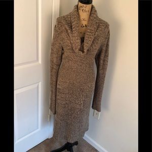Long sleeve cowl neck sweater dress